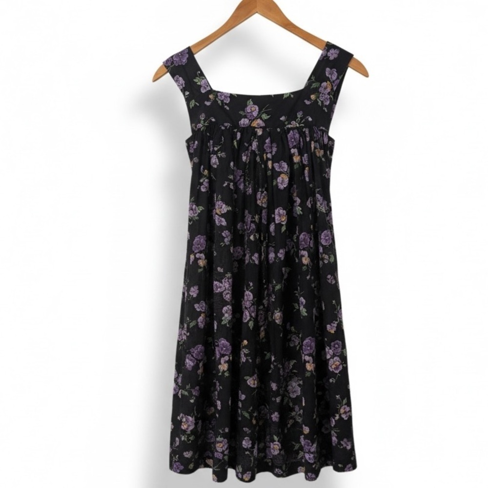Handmade floral cottagecore mini dress or apron style - Picture 2 of 12